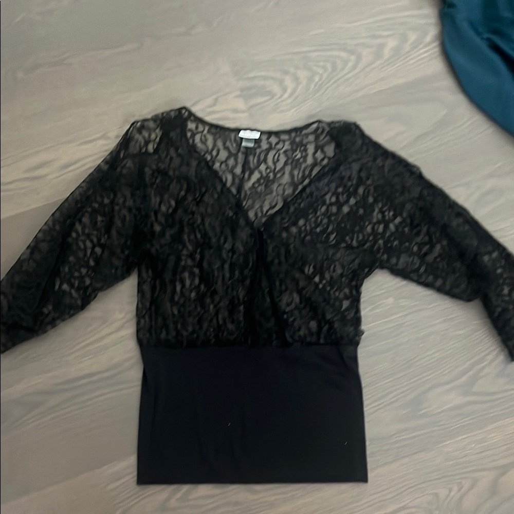 Beach Bunny Black Lace top